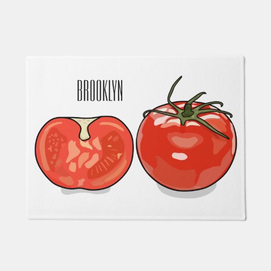 Afbeelding van tomatencartoon deurmat (Voorkant)