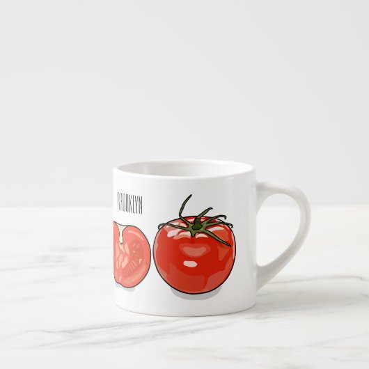Afbeelding van tomatencartoon espresso kop (Rechts)