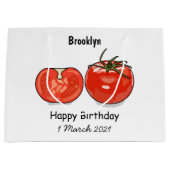 Afbeelding van tomatencartoon groot cadeauzakje (Voorkant)