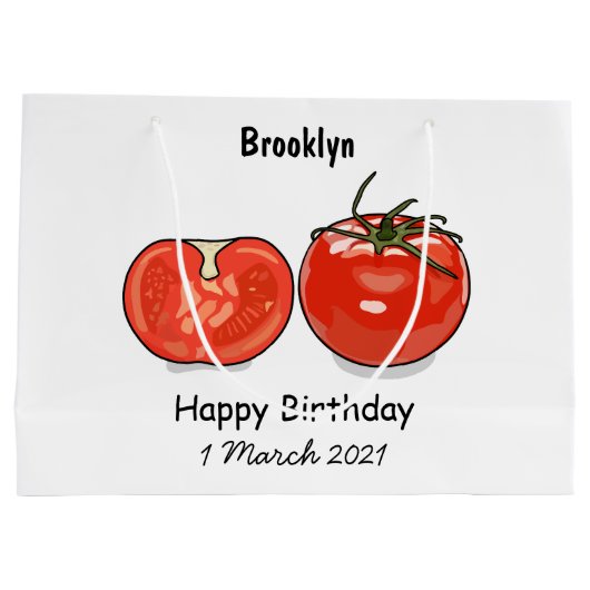 Afbeelding van tomatencartoon groot cadeauzakje (Achterkant)