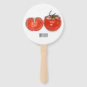 Afbeelding van tomatencartoon handwaaier (Achterkant)