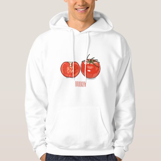 Afbeelding van tomatencartoon hoodie (Voorkant)