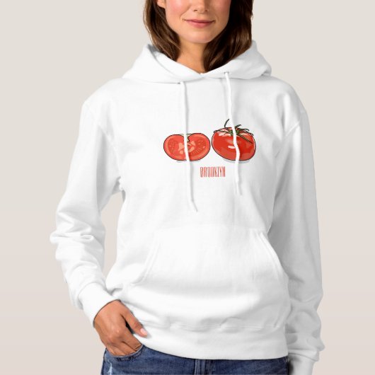 Afbeelding van tomatencartoon hoodie (Voorkant)