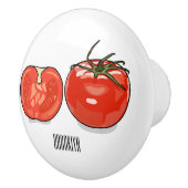 Afbeelding van tomatencartoon keramische knop (Rechts)