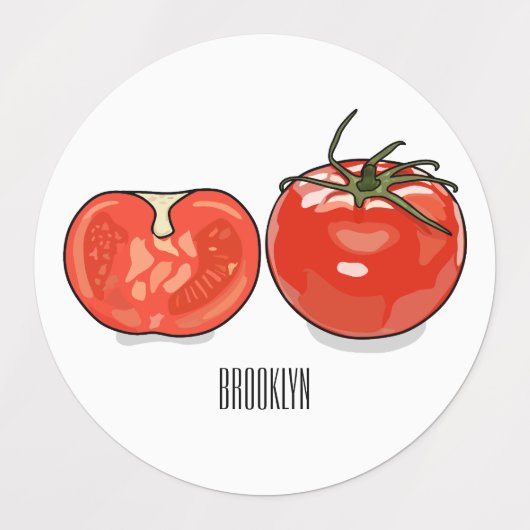 Afbeelding van tomatencartoon labels (Design 2)