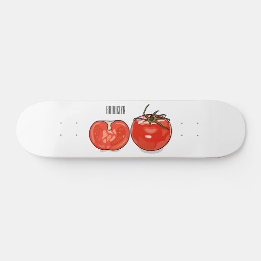 Afbeelding van tomatencartoon persoonlijk skateboard (Horizontaal)