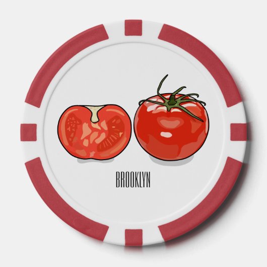 Afbeelding van tomatencartoon poker chips (Voorkant)
