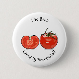 Afbeelding van tomatencartoon ronde button 5,7 cm