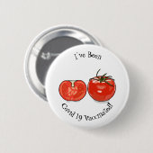Afbeelding van tomatencartoon ronde button 5,7 cm (Voorkant /achterkant)