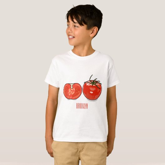 Afbeelding van tomatencartoon t-shirt (Voorkant volledig)