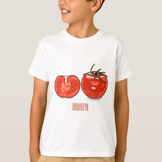 Afbeelding van tomatencartoon t-shirt (Voorkant)