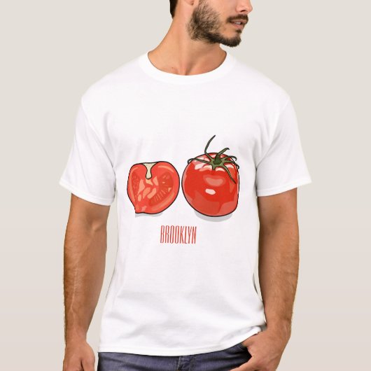 Afbeelding van tomatencartoon t-shirt (Voorkant)