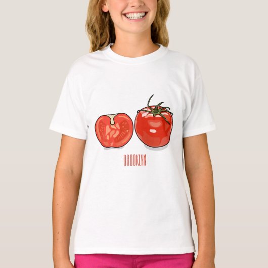 Afbeelding van tomatencartoon t-shirt (Voorkant)