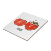 Afbeelding van tomatencartoon tegeltje (Zijkant)