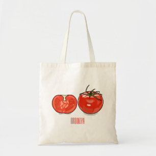 Afbeelding van tomatencartoon tote bag