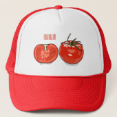 Afbeelding van tomatencartoon trucker pet (Voorkant)