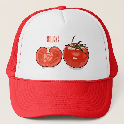 Afbeelding van tomatencartoon trucker pet (Voorkant)