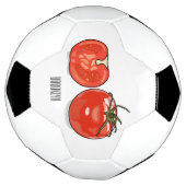 Afbeelding van tomatencartoon voetbal (Gedraaid)