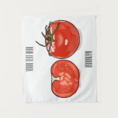 Afbeelding van tomatencartoon wandkleed (Voorkant)