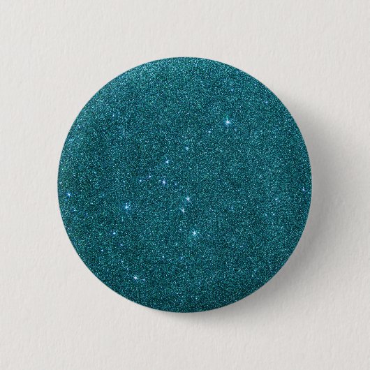 Afbeelding van trendy blauwgroen glitter ronde button 5,7 cm (Voorkant)