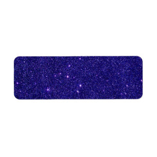 Afbeelding van trendy blue glitter etiket