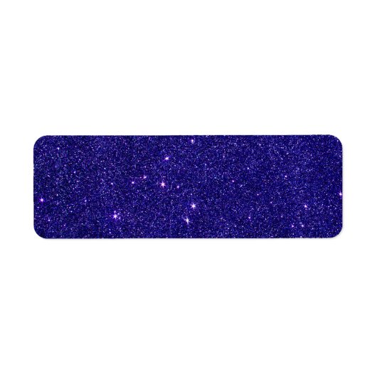 Afbeelding van trendy blue glitter etiket (Voorkant)