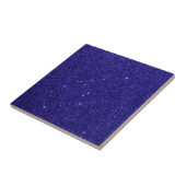 Afbeelding van trendy blue glitter tegeltje (Zijkant)