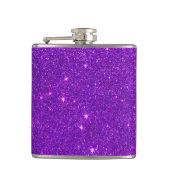 Afbeelding van Trendy Deep Paarse Glitter Heupfles (Voorkant)