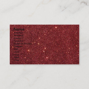 Afbeelding van trendy red glitter visitekaartje