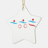 Afbeelding van triatlon coole logo keramisch ornament (Links)