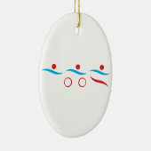 Afbeelding van triatlon coole logo keramisch ornament (Rechts)