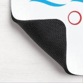 Afbeelding van triatlon coole logo muismat (Hoek)