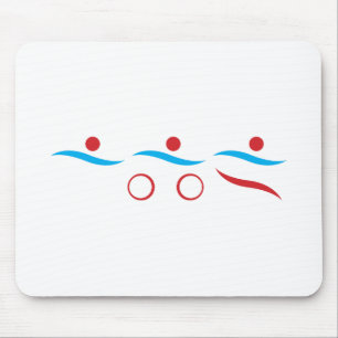 Afbeelding van triatlon coole logo muismat
