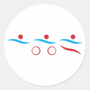 Afbeelding van triatlon coole logo ronde sticker
