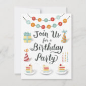 Afbeelding van uitnodiging van Birthday Party (Voorkant)