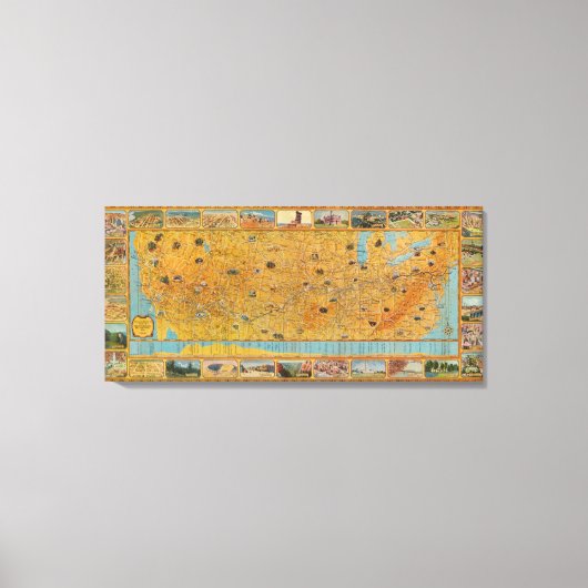 Afbeelding van US Airways Canvas Afdruk (Voorkant)