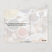 Afbeelding van verse specerijen met knoflook briefkaart (Achterkant)