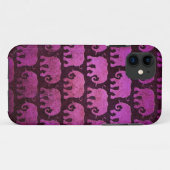 Afbeelding van versleten olifantsilhouetten, paars Case-Mate iPhone case (Achterkant (horizontaal))