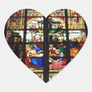 Afbeelding van verzeept glas hart sticker