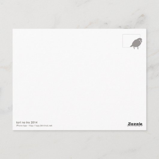 Afbeelding van vijf vogels - tori no iro briefkaart (Achterkant)