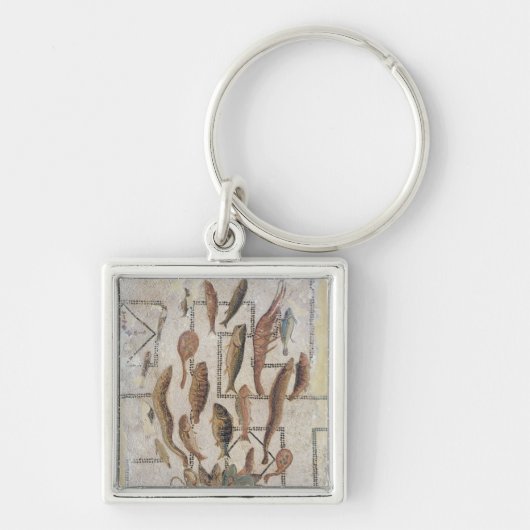 Afbeelding van vis die uit een mand ontsnapt sleutelhanger (Voorkant)