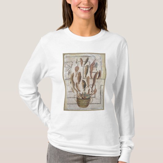 Afbeelding van vis die uit een mand ontsnapt t-shirt (Voorkant)