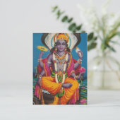 Afbeelding van Vishnu, god van harmonie en waarhei Briefkaart (Staand voorkant)