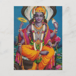 Afbeelding van Vishnu, god van harmonie en waarhei Briefkaart