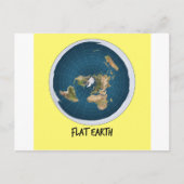 Afbeelding van vlakke aarde briefkaart (Voorkant)