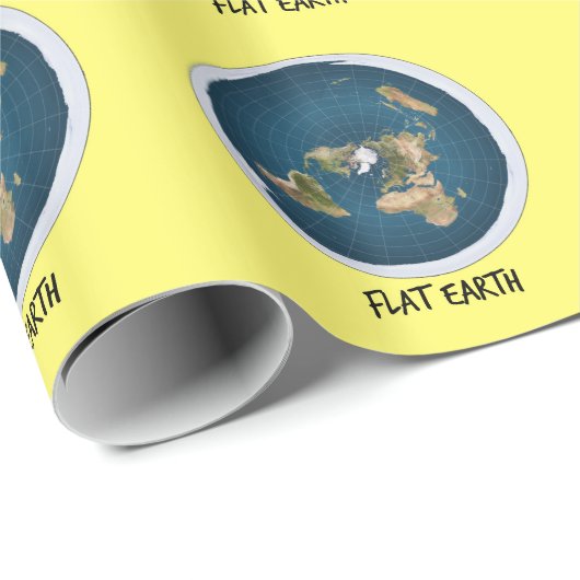 Afbeelding van vlakke aarde cadeaupapier (Rol Hoek)