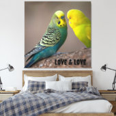 Afbeelding van vogels Aangepaste Liefde en Liefde Canvas Afdruk (Insitu (Slaapkamer))