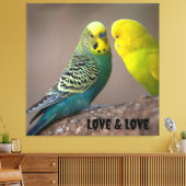 Afbeelding van vogels Aangepaste Liefde en Liefde Canvas Afdruk (Insitu (Woonkamer))