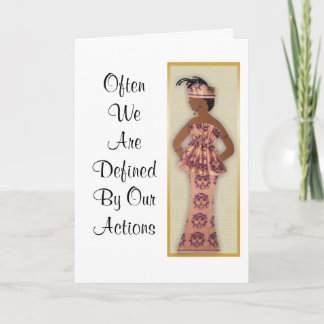 Afbeelding van vrouw in paars, roze, goud, kaart