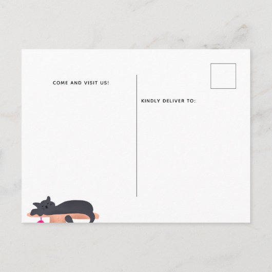 Afbeelding van vun kattenhuis: bewegende aankondig aankondigingskaart (Achterkant)